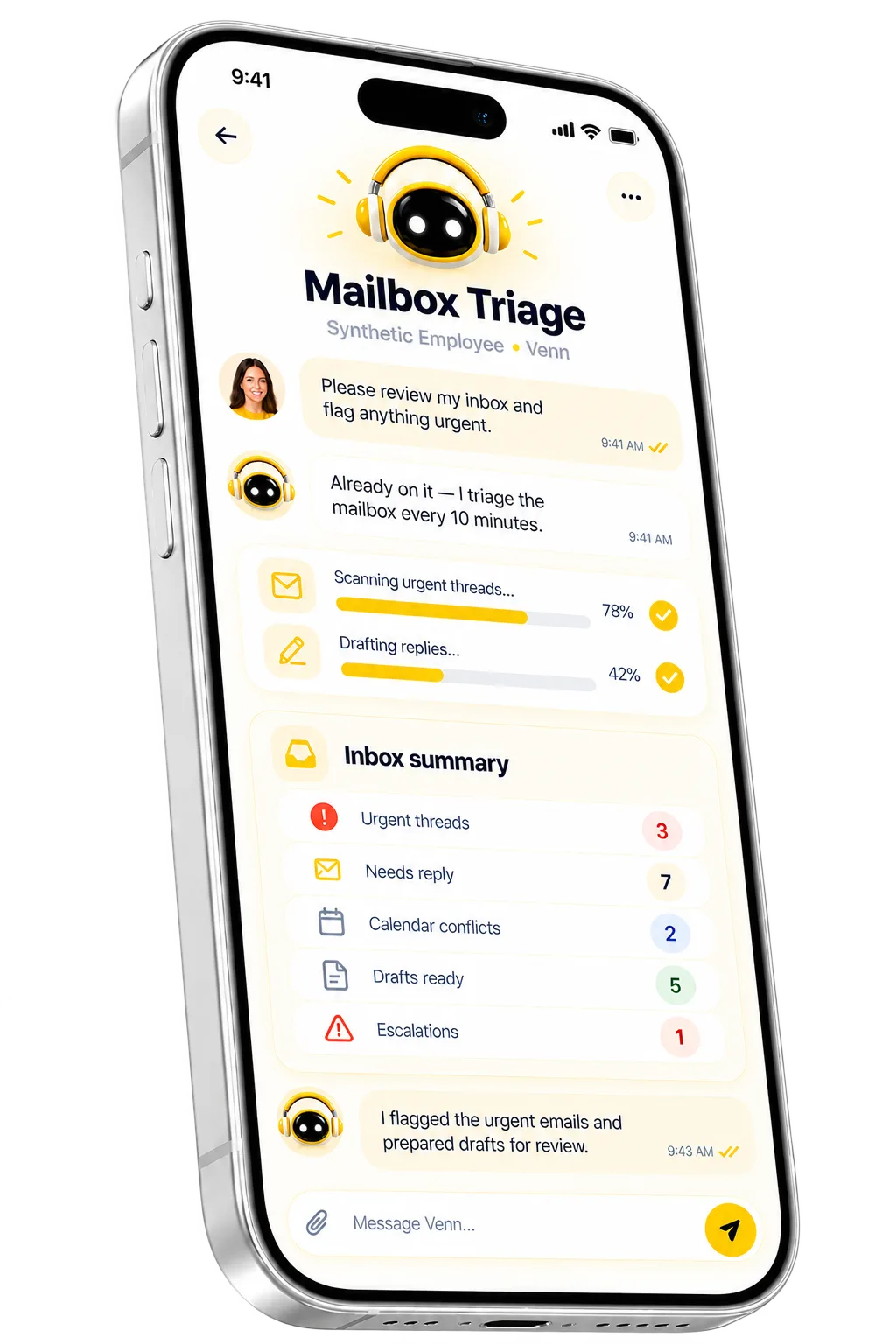 Synthetic employee job profile definition panel